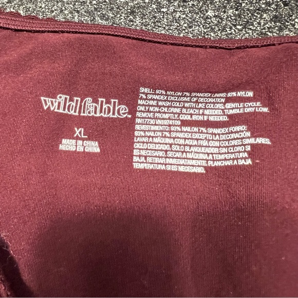 NWT Wild Fable Women's Seamless Mini Burgundy Skort- Size XL - Picture 6 of 9